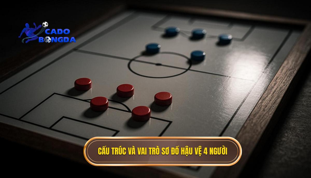 Cấu trúc cơ bản và vai trò của các vị trí trong sơ đồ hậu vệ 4 người