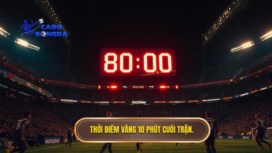 2. Thời điểm vàng 10 phút cuối trận.